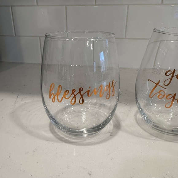 Set of 3 Stemless Wine Glasses - Picture 5 of 5